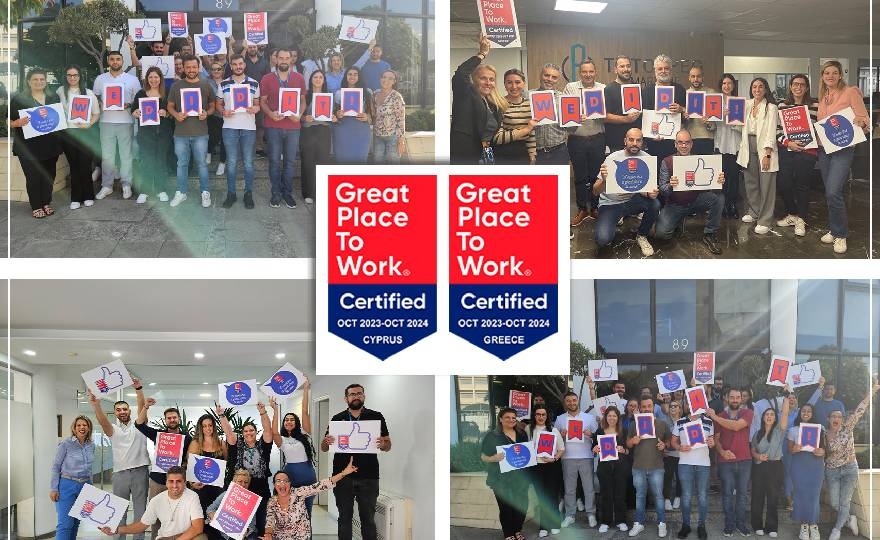 Tototheo Maritime is certified as a Great Place To Work® in Cyprus and Greece